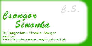 csongor simonka business card